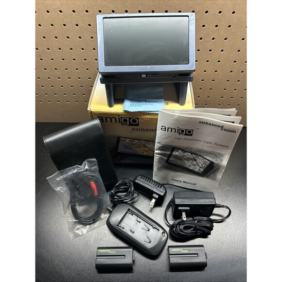 Amigo HD Enhanced Vision Desktop Magnifier Model: AMG-A-BL - Tested - W/ Box - Picture 2 of 16
